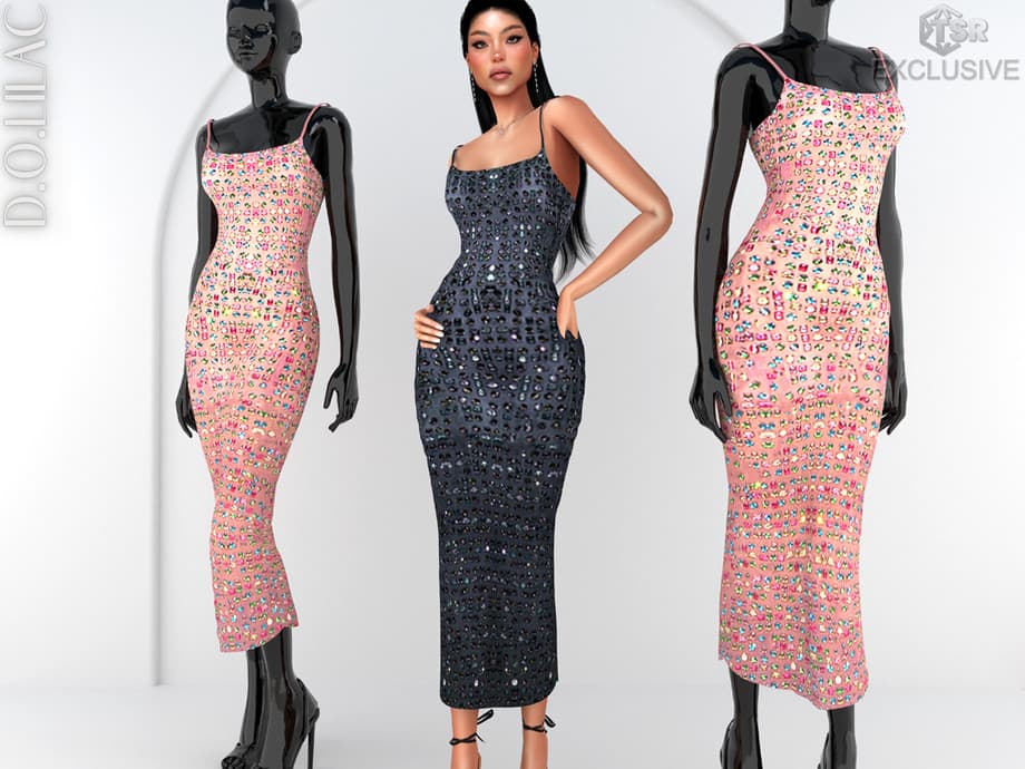 Платье Embroidered Midi Dress